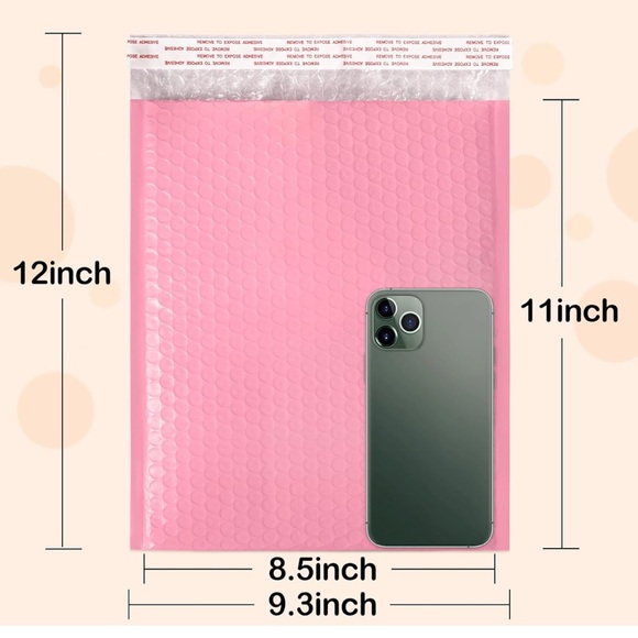 💓10 pack Bubble Envelope 8.5 x 12 inch Light pink - Picture 6 of 6